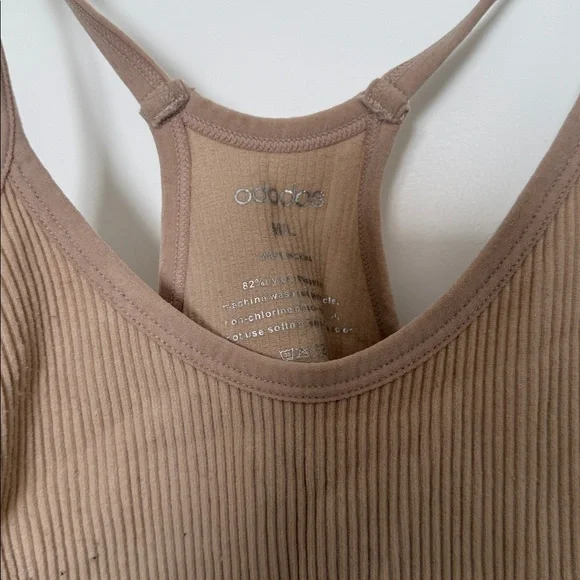 Tan Ribbed Tank Top - M/L - Picture 2 of 4